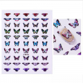 Metálfényű színes pillangós matrica Z-D3703