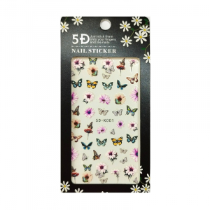 PSN New! 5D Virágos pillangós matrica  5D-K001
