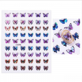 Metálfényű színes pillangós matrica Z-D3700