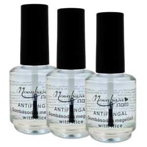 Moonbasa nails ANTIFUNGAL with Rice  3 db / 3 x 14 ml  /  pol rizskivonattal ! / 